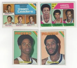 1975-76 Topps 4-Karten Pacers Set mit ELMORE RC MCGINNIS VINTAGE STAR EX-NM LOL2 - Bild 1 von 2