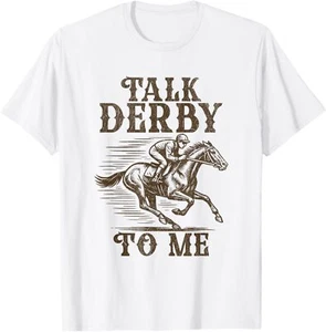 Vintage Talk Derby to Me - Horse Racing Derby T-Shirt Hoodie - Picture 1 of 10