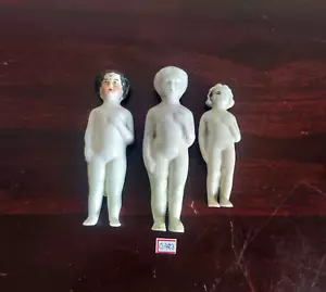 Vintage Frozen Charlotte Puppen Kinder Spielzeug Requisiten Japan Sammlerstück 3er Set C423 - Bild 1 von 7