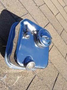 Hd8 1982 Harley Davidson shovelhead 65-82 FX FLH Square Blue Oil Tank Shovel - Picture 1 of 4