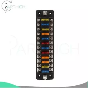 Caja de bloques universal con soporte de fusibles de 12 vías con cubierta impermeable para todo el kit de vehículos - Imagen 1 de 12