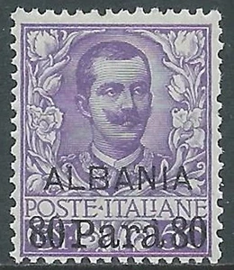 1907 LEVANTE ALBANIA FLOREALE 80 PA SU 50 CENT MNH ** - E101-4 - Picture 1 of 1