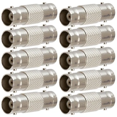 10 Pcs BNC Female to Female Connector Coax Coupler Adapter For CCTV Video Camera - Image 1 of 2