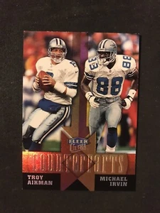 1999 Fleer Ultra Counterparts #1CP ~ Troy Aikman HOF Michael Irvin HOF - Picture 1 of 2