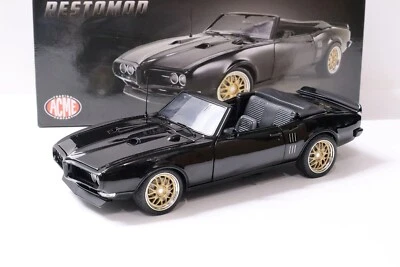 1968 PONTIAC FIREBIRD CONVERTIBLE BLACK 1:18 SCALE BY ACME A1805215 - Image 1 of 4
