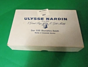 Scatola orologio vintage Ulisse Nardin. 6" X 3 3/4" X 1 1/4" - Foto 1 di 5