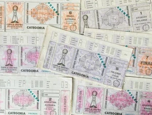 1980/81 entradas para la Copa de Oro-Partido-Brasil, Italia, Holanda, Argentina, Uruguay, Alemania - Imagen 1 de 8