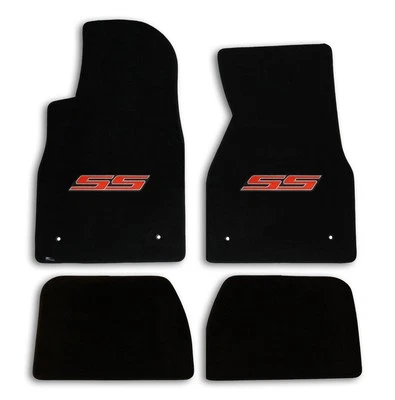 Alfombrillas negras Chevrolet Camaro 1993-2002 4 piezas con logotipo SS rojo en la parte delantera Foto 1 de 4
