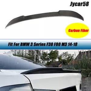 For BMW F30 3 Series F30 & F80 M3 2013-2021 Carbon Rear Trunk Spoiler Lid Wing - Picture 1 of 12