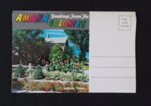 Carpeta postal desplegable de recuerdo de Amana Colonies sin usar contiene 13 fotos - Imagen 1 de 6