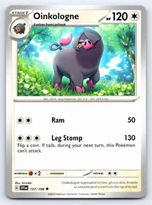 Tarjeta Pokémon Oinkologne 157/198 poco común escarlata y violeta - casi nueva - Imagen 1 de 5