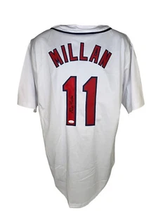 Felix Millan autographed signed jersey MLB Atlanta Braves JSA COA - Picture 1 of 3