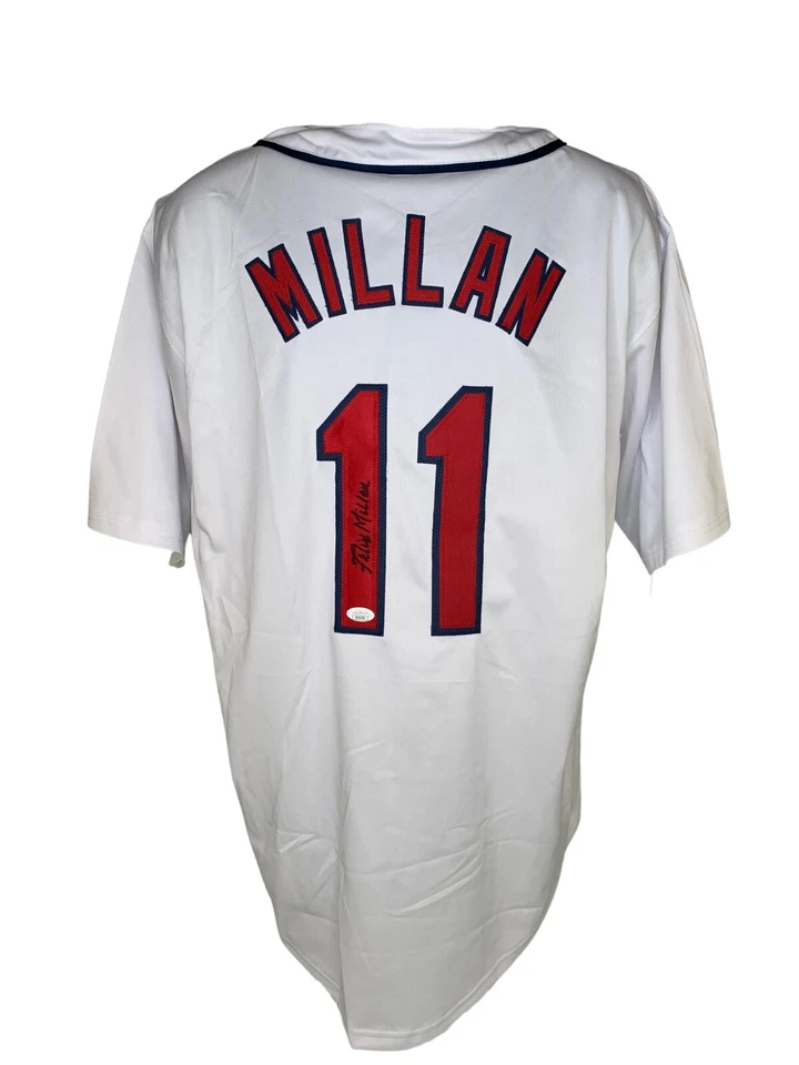 Felix Millan autographed signed jersey MLB Atlanta Braves JSA COA - Image 1 of 3