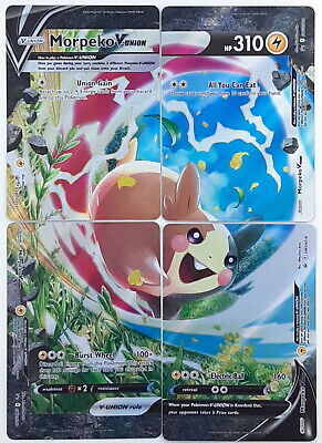 Pokemon TCG Morpeko V-Union 4 Card Set SWSH215-218 Black Star Promo Cards M/NM • 2.75$