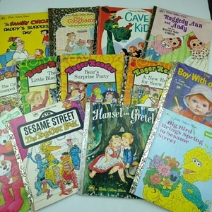 Bulk Lot Little Golden Books Sesame Street Eager Readers Cave Kids Family Circus - Picture 1 of 22