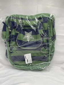 Pottery Barn Kids Backpack Green Navy Sequin Star - Picture 1 of 3