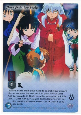 Inuyasha TCG Kassen Just Ask for Help Ultra Rare 1st Edition #119 Very Good - Image 1 of 2