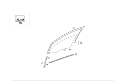 Riel guía de ventana original Mercedes-Benz 221-725-36-25 Foto 1 de 2