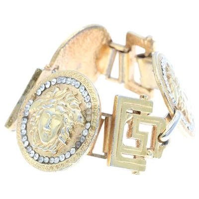 Pulsera VERSACE motivo moneda oro estrás Foto 1 de 4