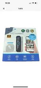 Swann SwannBuddy4K 4K Video Doorbell w/ Chime Unit SWIFI-4KBUDDY-GL - NEW SEALED - Picture 1 of 6