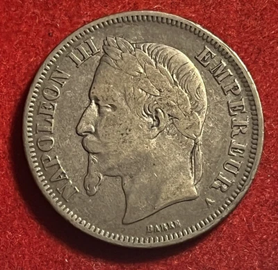 Moneda de plata Francia 2 francos 1866 A KM#807.1 T7709 Foto 1 de 2