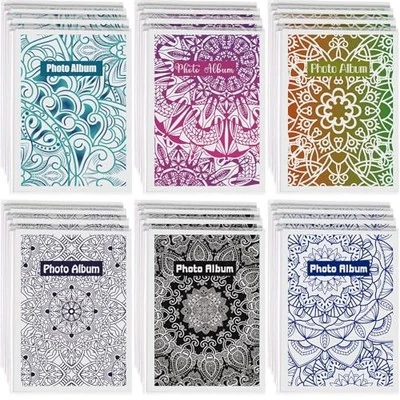 Paquete de 24 mini álbum de fotos pequeño 4 x 6 con estilo floral extraíble Foto 1 de 4