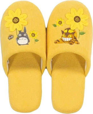 My Neighbor Totoro Slippers Flower Bus Stop Yellow Free Size Japan - Image 1 of 4