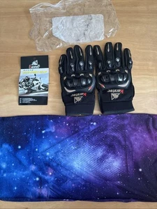 Karztec Motorradhandschuhe mit Nachthimmel Bandana - Bild 1 von 6
