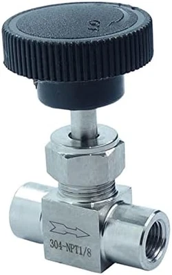Stainless Steel 304 Instrument Gas Needle Valve 1/8 NPT Female 1000 Psi - Image 1 of 4
