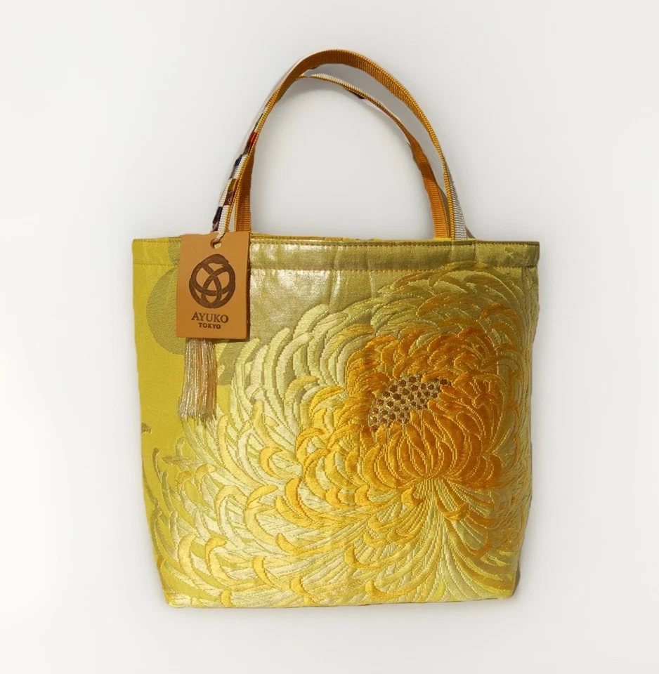 Bolsa Obi Kimono 100% Seda Única – Bolsa Tote Artesanal Japonesa Upcycled - Imagem 1 de 4