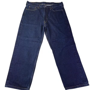 Levis 550 Jeans Mens 38x29 Dark Wash Blue Relaxed Fit Tapered Leg Denim Red Tab - Picture 1 of 6