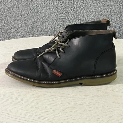 Botas Kickers para mujer 38/6,5 cuero negro estilo informal tobillo con cordones chukka Foto 1 de 4
