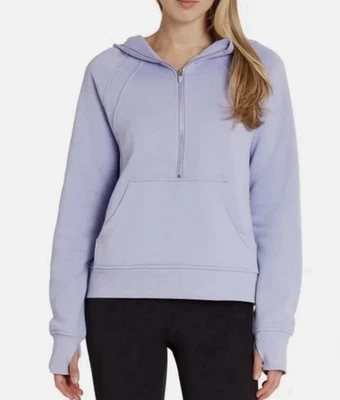 Danskin Ladies' Half Zip Scuba Hoodie -Large, Purple - Image 1 of 4
