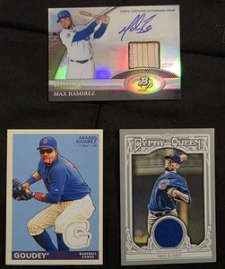 Chicago Cubs 3 Karten Lot - Autogramm und Relikte - Bild 1 von 5