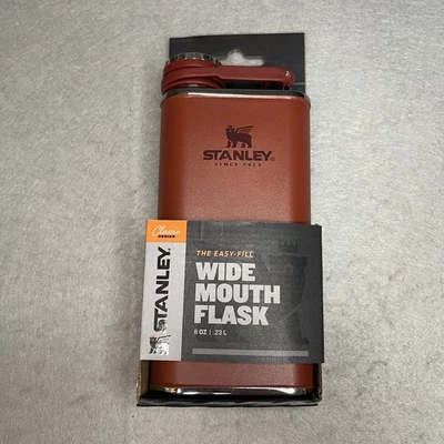 FRASCO BOCA ANCHA STANLEY CLASSIC FÁCIL DE LLENAR 8 OZ COLOR RARO canela nuevo en caja Foto 1 de 4
