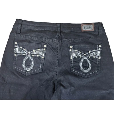 Earl Jean Women’s 8P Black Western Cowgirl Jeans Bling Bow Festival Country Chic - Image 1 of 4