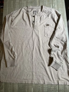 Camisa de trabajo Wrangler Riggs para hombre XXL alta manga larga marrón tostado abotonada - Imagen 1 de 5