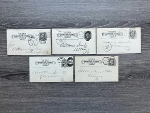 GandG Stamps US Late 1800’s Postal Card Used Lot Of 5 - Picture 1 of 2