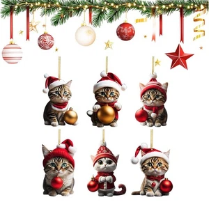 Kleine Katze Serie Weihnachtsanhänger, Weihnachtsanhänger, Partydeko D2P3 - Bild 1 von 19