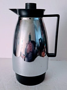 Chrome Insulated Executive Pitcher w/ Threaded Cap 10" - Picture 1 of 4