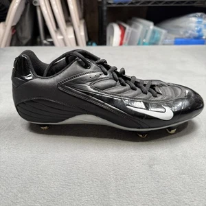 Vintage Nike Football Cleat Shoes Mens 10.5 Black Screw-In Studs 308381-011 - Picture 1 of 9