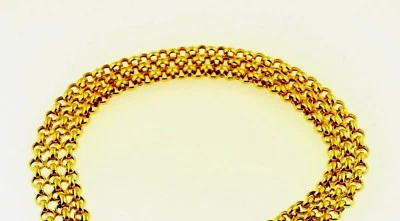 PULSERA BELCHER TRIPLE ORO AMARILLO 20K ORIGINAL 9 MM ANCHO CIERRE GANCHO EN S REGALO  Foto 1 de 4