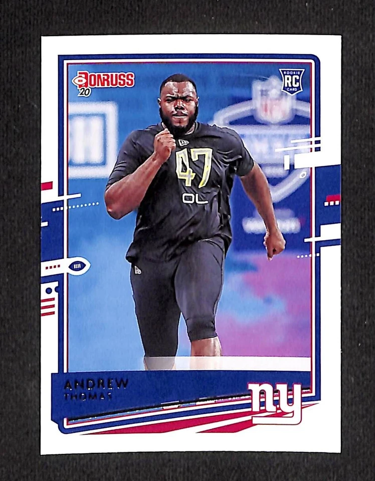 Andrew Thomas 2020 Donruss Rookie Card 253 New York Giants Georgia Bulldogs - Image 1 of 1