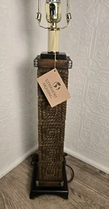 Uttermost Table Lamp Nautical Rope Style Stacked Cubes 28" Tall Industrial - Picture 1 of 10