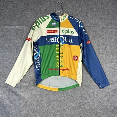 Santini Cycling Jersey Mens Size XL Gore Wind Stopper Blue Yellow Rare Vintage - Image 1 of 4