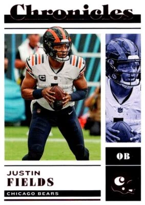 2023 Panini Obsidian Black Color Blast Justin Fields Chicago Bears #24 - Image 1 of 2