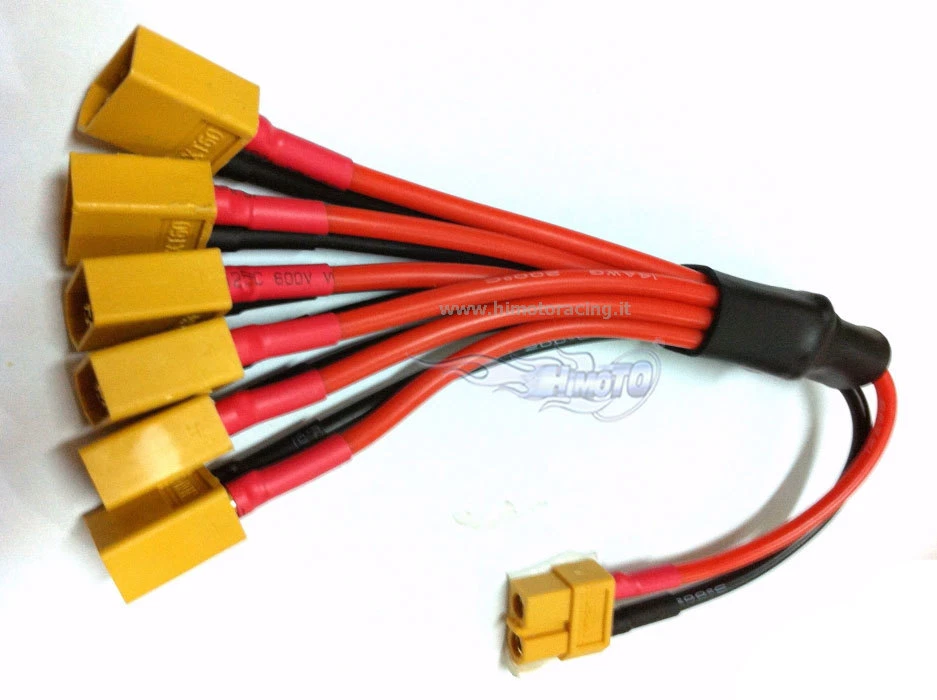 XT60 Adapter-Stecker 1 XT60 Männlich A 6 XT60 Weiblich 14AWG 200mm HIMOTO - Bild 1 von 1