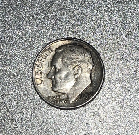 1958 D Roosevelt Silver Dime, Good Album Filler, **FREE SHIPPING** Cover