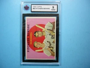 1959 TOPPS MLB BASEBALL CARD #34 PITCHER'S BEWARE AL KALINE KSA 8 NM/MINT '59 GL - Picture 1 of 4