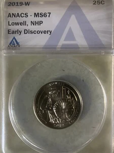 2019 W- 25C Lowell, NHP Early Discovery  ANACS-MS67 - Picture 1 of 5